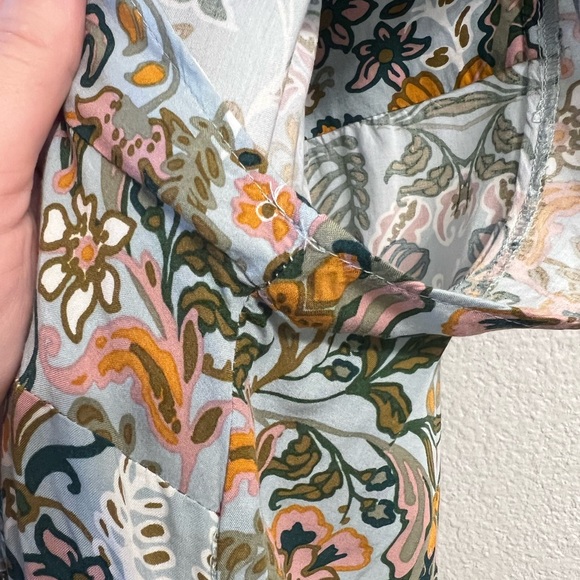 DR2 Floral Print Cap Sleeve Top Plus Size 1X - Picture 5 of 9